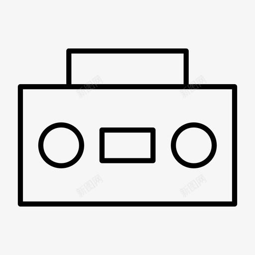 音箱听音乐图标svg_新图网 https://ixintu.com 听 复古 聚会 音乐 音箱