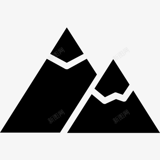 山丘高地山脉图标svg_新图网 https://ixintu.com 坐骑 山丘 山峰 山脉 金字塔雕文图标 高地