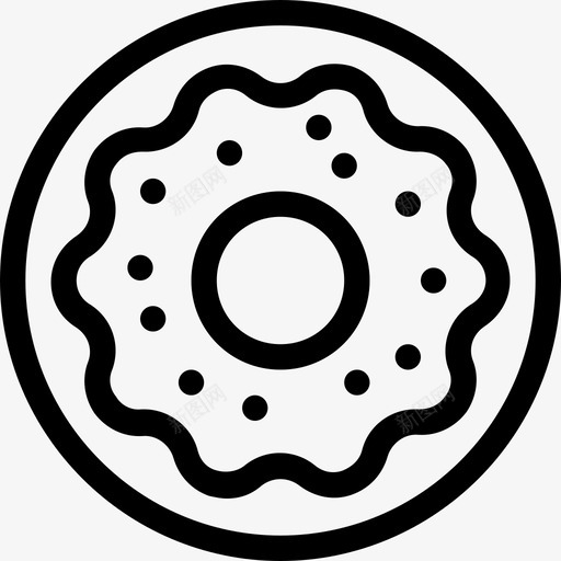 甜甜圈面包店吃图标svg_新图网 https://ixintu.com 吃 甜甜圈 甜食 面包店