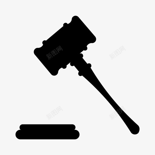 木槌拍卖锤法官图标svg_新图网 https://ixintu.com 拍卖锤 木槌 法官