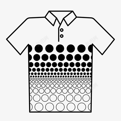 衬衫休闲服服装图标svg_新图网 https://ixintu.com 休闲服 图案衬衫 服装 渐变色 衣领 衬衫 马球衫