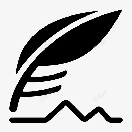 羽毛墨水笔图标svg_新图网 https://ixintu.com 书写 墨水 学校和教育字形v1 笔 经文 羽毛 羽毛笔