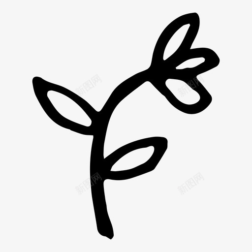 枝叶植物图标svg_新图网 https://ixintu.com 叶 枝 植物