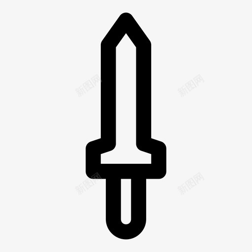 剑攻击刀刃图标svg_新图网 https://ixintu.com 中世纪 刀刃 剑 攻击 武器