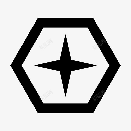 六边形星形六边形图案和形状图标svg_新图网 https://ixintu.com 六边形图案和形状 六边形星形