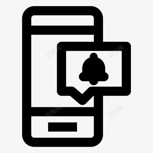 推送通知移动图标svg_新图网 https://ixintu.com 推送通知 移动