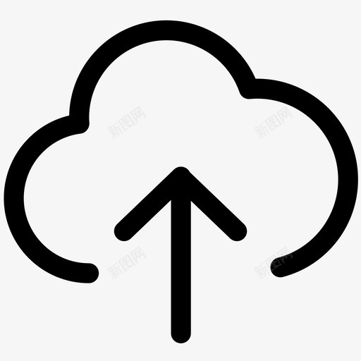 云上传箭头向上数据图标svg_新图网 https://ixintu.com 云上传 存储 数字设计提纲 数据 箭头向上
