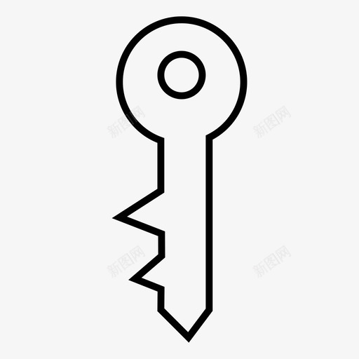 钥匙辅助功能专用图标svg_新图网 https://ixintu.com 专用 保护 安全细线图标第1卷 解锁 辅助功能 钥匙
