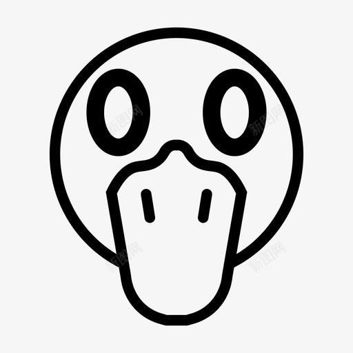 鸭脸鸟自然图标svg_新图网 https://ixintu.com 动物脸 庸医 自然 鸟 鸭脸