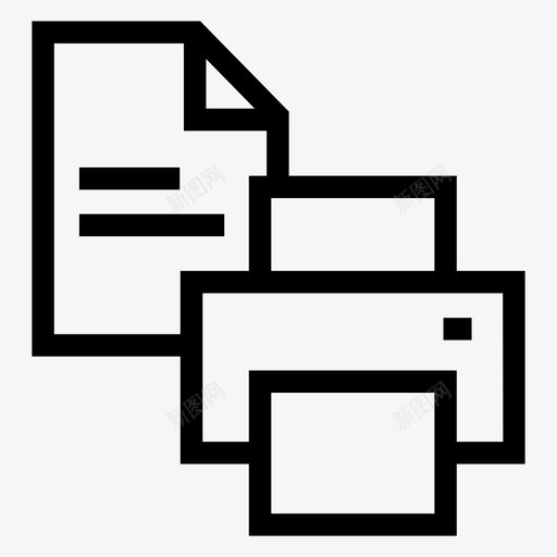 打印机打印纸图标svg_新图网 https://ixintu.com 打印机 打印纸