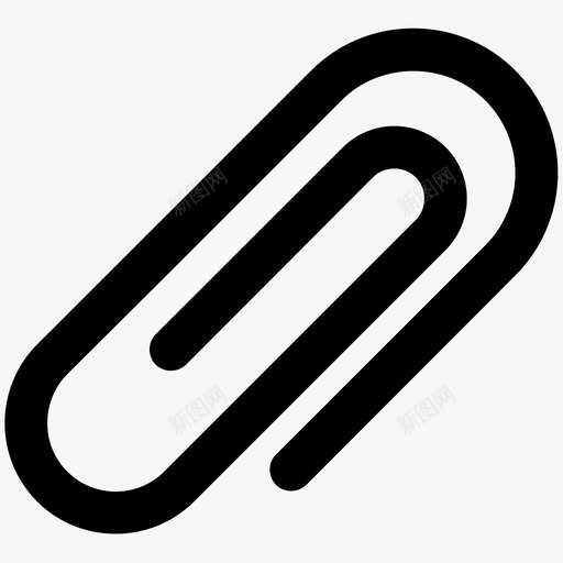 回形针连接夹持图标svg_新图网 https://ixintu.com 回形针 夹持 连接