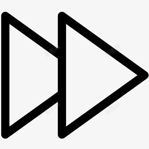 快进音频音乐图标svg_新图网 https://ixintu.com 下一步 多媒体大纲 快进 音乐 音频