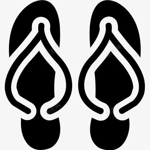 人字拖沙滩凉鞋沙滩拖鞋图标svg_新图网 https://ixintu.com 人字拖 家拖鞋字形图标 沙滩凉鞋 沙滩拖鞋