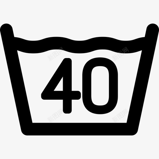 40度洗衣时尚洗衣说明书图标svg_新图网 https://ixintu.com 40度洗衣 时尚 洗衣说明书