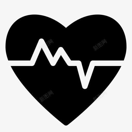 心电图图表健康图标svg_新图网 https://ixintu.com 健康 医疗 图表 平板健康医疗 心电图 机器 监护仪