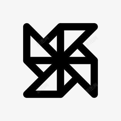 风车纸风车图标svg_新图网 https://ixintu.com 纸风车 风车