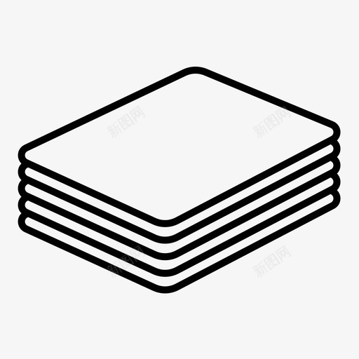 一叠纸卡片办公室图标svg_新图网 https://ixintu.com 一叠纸 办公室 卡片 工作 老师