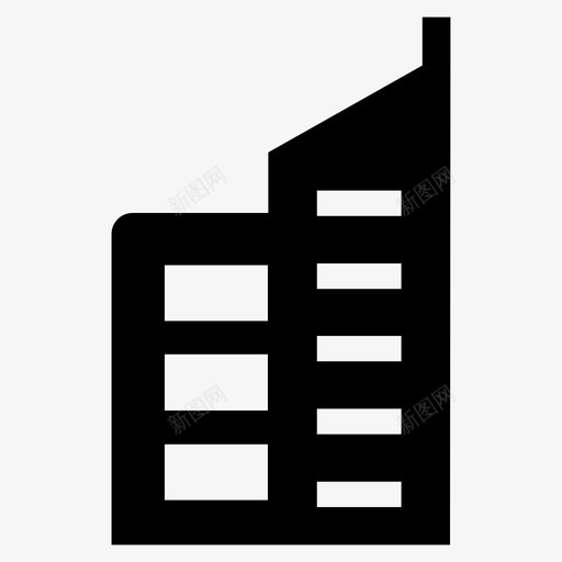 建筑城市办公楼图标svg_新图网 https://ixintu.com 办公楼 商业图标集2 城市 建筑