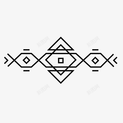阿兹特克几何抽象阿兹台克图标svg_新图网 https://ixintu.com 三角形 抽象 菱形 阿兹台克 阿兹特克几何