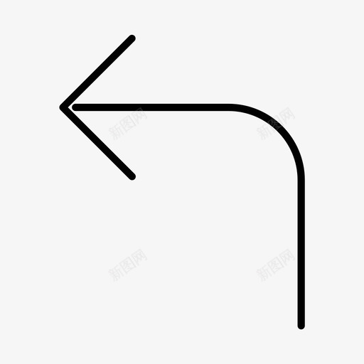 左上填充箭头图标svg_新图网 https://ixintu.com 左上填充 箭头