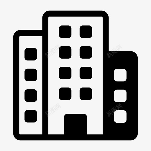 办公室公寓区域图标svg_新图网 https://ixintu.com 住宿 公寓 办公室 区域 建筑 开发