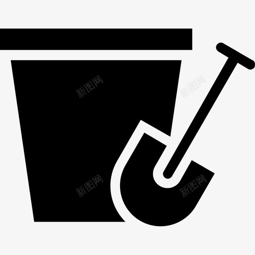 水桶和铲子海滩桶假日图标svg_新图网 https://ixintu.com 假日 桶字形图标 水桶和铲子 沙滩桶 海滩桶 海边