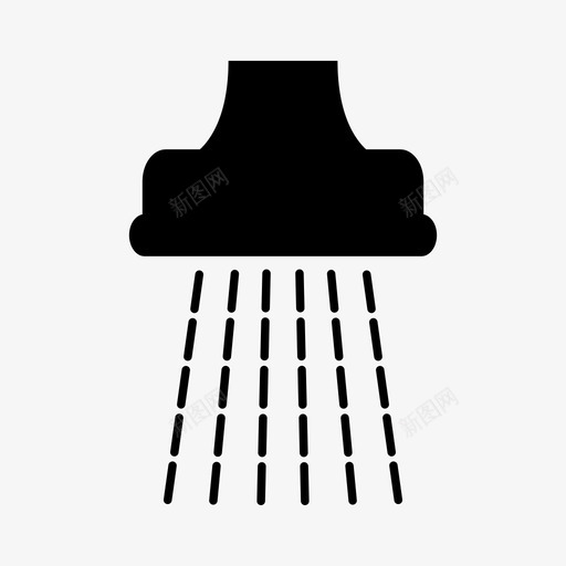 淋浴清洁标牌图标svg_新图网 https://ixintu.com 标牌 水 淋浴 清洁 湿