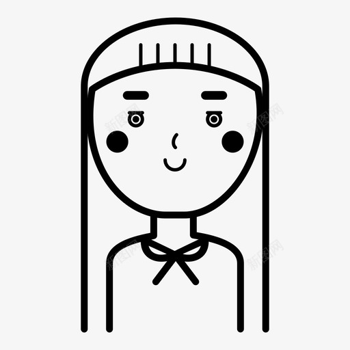 长发女孩长发型女孩可爱图标svg_新图网 https://ixintu.com 办公室职员 可爱 大学 女性 学生 长发型女孩 长发女孩 青少年