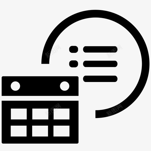 待办事项列表日历事件图标svg_新图网 https://ixintu.com 事件 任务规划器 待办事项列表 日历 计划
