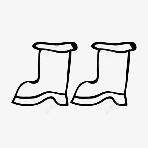 鞋子农夫花园图标svg_新图网 https://ixintu.com 农夫 工具 花园 鞋子