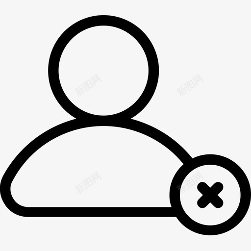 取消用户配置文件删除图标svg_新图网 https://ixintu.com 删除 取消用户 网页设计平滑线图标 选择 配置文件