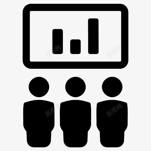 演示文稿条形图业务图标svg_新图网 https://ixintu.com 业务 业务图标集3 会议 报告 条形图 演示文稿