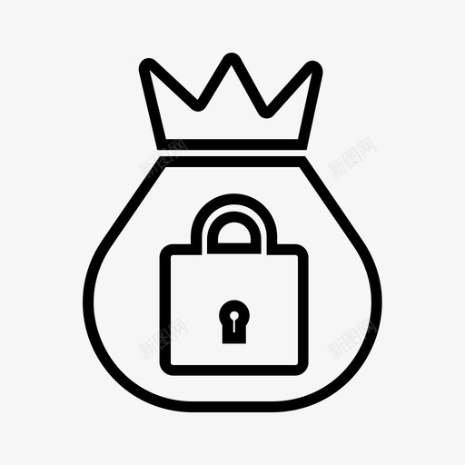 安全交易银行储物柜钱袋图标svg_新图网 https://ixintu.com 保安 保险柜 安全交易 钱袋 银行储物柜