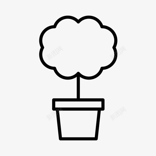 盆栽植物灌木花园图标svg_新图网 https://ixintu.com 园艺 树木 灌木 盆栽植物 花园