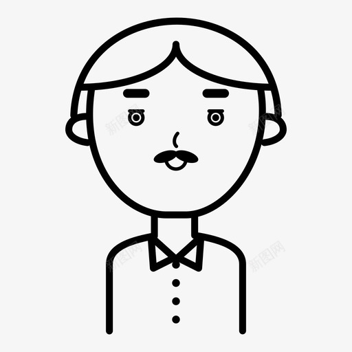 有胡子的人成年人男人图标svg_新图网 https://ixintu.com 办公室职员 成年人 有胡子的人 男人 青少年