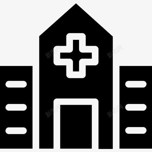 疗养院诊所医院图标svg_新图网 https://ixintu.com 医务室 医院 医院建筑雕文图标 疗养院 诊所