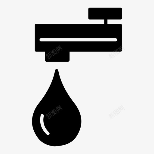 水龙头滴水器生态图标svg_新图网 https://ixintu.com 水龙头 滴水器 生态 自然生态坚实