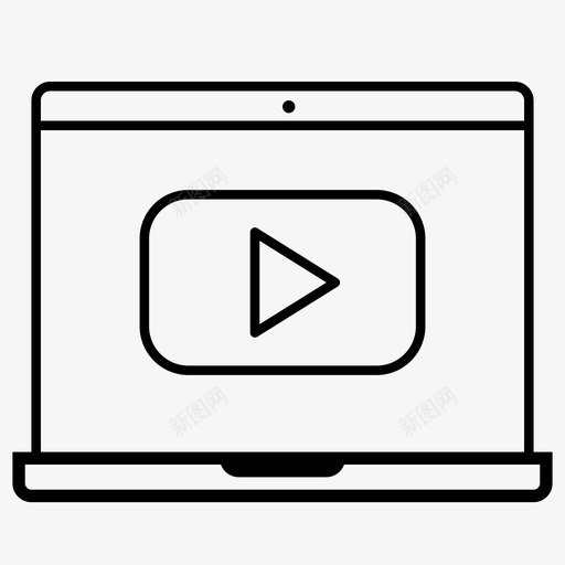 网络播放器互联网网页图标svg_新图网 https://ixintu.com 互联网 搜索引擎优化 网络播放器 网页 视频