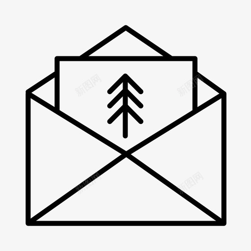 圣诞卡信封礼物图标svg_新图网 https://ixintu.com 信件 信封 圣诞卡 圣诞装饰品 礼物