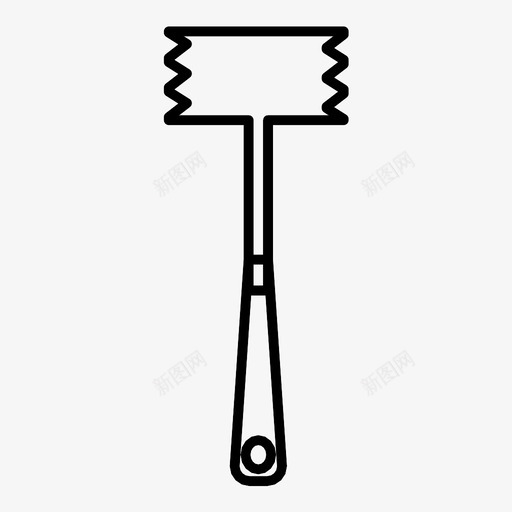 嫩化器厨师餐具图标svg_新图网 https://ixintu.com 厨师 嫩化器 工具 肉 餐具