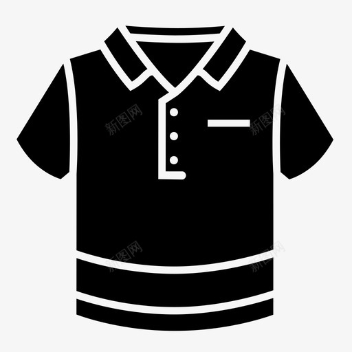 马球衫衣服有领衬衫图标svg_新图网 https://ixintu.com T恤 婴儿 有领衬衫 衣服 马球衫