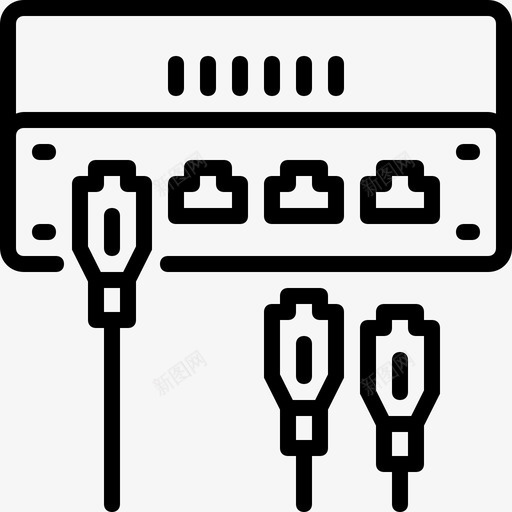 路由器计算机互联网图标svg_新图网 https://ixintu.com 互联网 电子线路 网络 计算机 路由器
