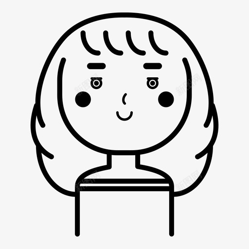 长卷发女孩可爱办公室职员图标svg_新图网 https://ixintu.com 办公室职员 可爱 女性 烫发 长卷发女孩 青少年