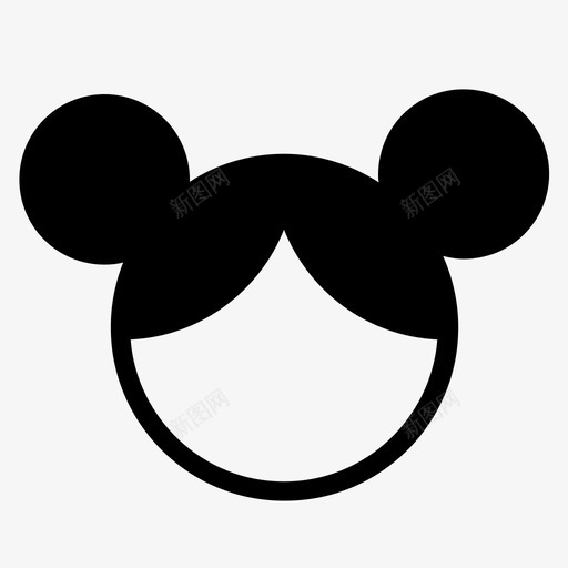 女孩包子孩子图标svg_新图网 https://ixintu.com 包子 头发 女孩 孩子 年轻人