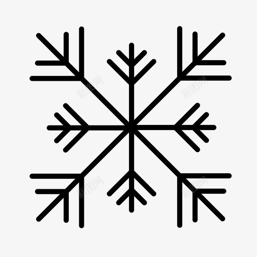 雪晶北极圣诞节图标svg_新图网 https://ixintu.com 北极 圣诞节 节日 雪晶 雪花 霜冻