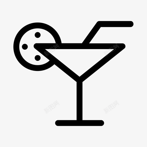 马提尼鸡尾酒果汁杯图标svg_新图网 https://ixintu.com 果汁杯 马提尼 鸡尾酒