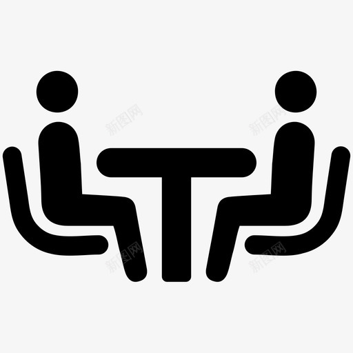 讨论商务面试图标svg_新图网 https://ixintu.com 会议 会议室 商务 商务图标集3 讨论 面试