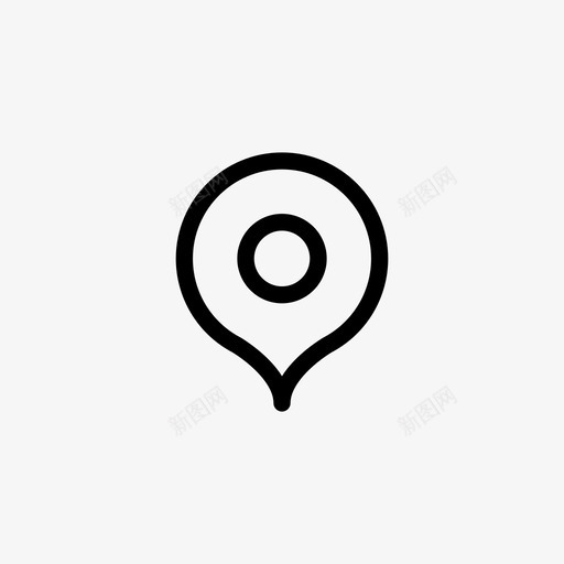 地图图钉线条图标svg_新图网 https://ixintu.com 地图图钉 线条图标