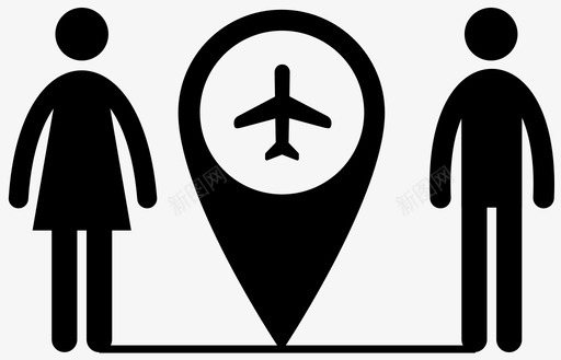 旅行日期飞机情侣图标svg_新图网 https://ixintu.com 情侣 旅行日期 爱情 逃跑 飞机