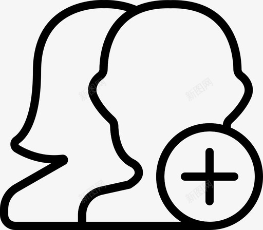 添加用户头像人物图标svg_新图网 https://ixintu.com 人物 头像 果冻概述要点第二卷 添加用户 网络